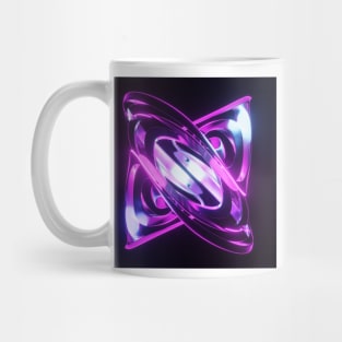 Swirling Twisted Abstract Metallic Shape Design Mug